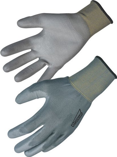 Polyesterhandschuh Grau PU-beschichtet Grau singer T.9 - NYM713PUG9