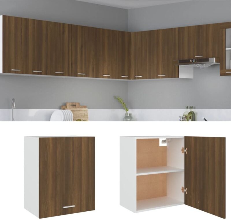 Hängeschrank Lyon Braun Eichen-Optik 50x31x60 cm Holzwerkstoff Vidaxl