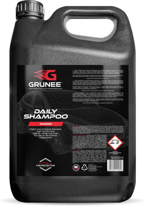 DAILY Shampoo GRUNEE 5L + GRATIS Autowaschshampoo