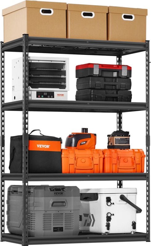 Thumbnail - VEVOR Lagerregale, 1096 kg, 4-stufiges Schwerlastregal für die Garage, 508 x 1016 x 1524 mm, verstellbare Metallregale f...
