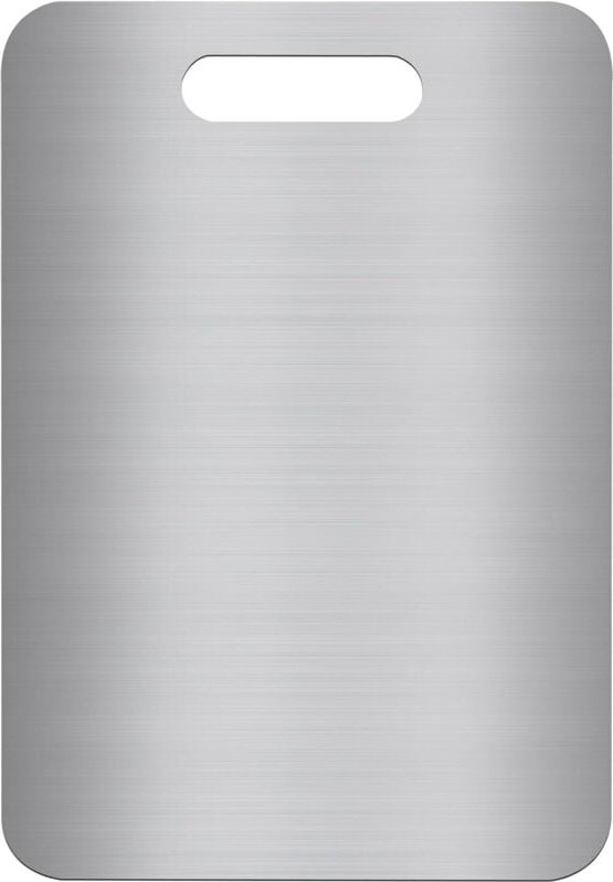 Schneidebrett aus Edelstahl 304, doppelseitig, BPA-frei, ideal für Fleisch, Brot, Gemüse und Obst, große Schneidefläche ...