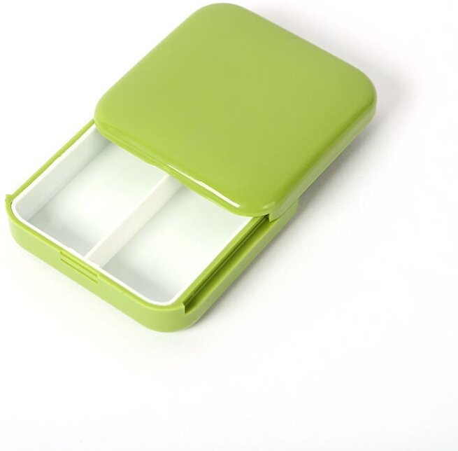 Tablet portatile KZQ mini tablet in plastica, per conservare vitamine, farmaci, ecc., di colore verde.