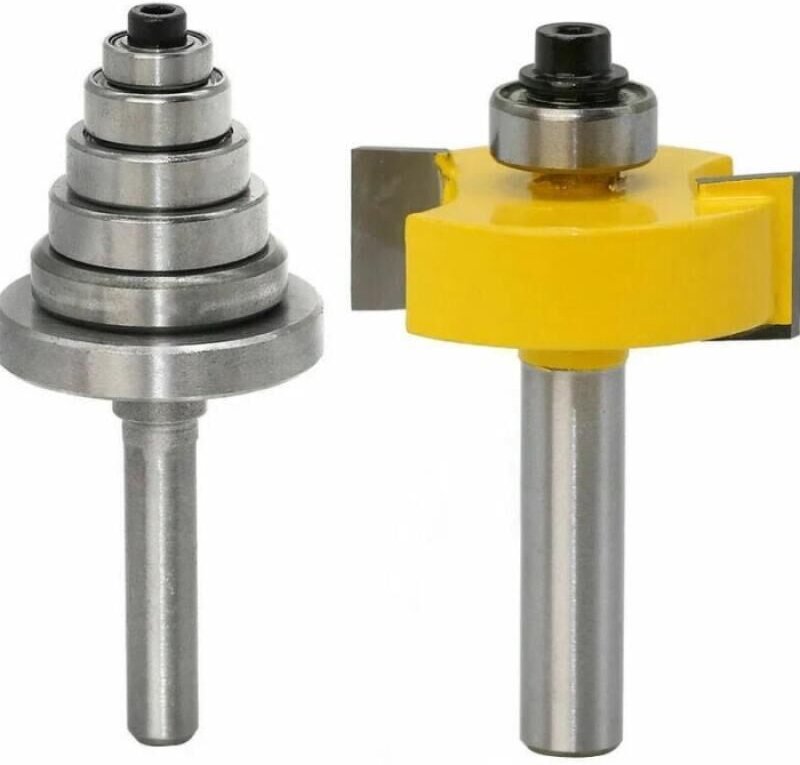 Linghhang - Falzfräser mit 8 mm Schaft und 6 Lagern für mehrere Tiefen 28,6 mm 22,2 mm 19,05 mm 15,9 mm 12,7 mm 9,52 mm ...