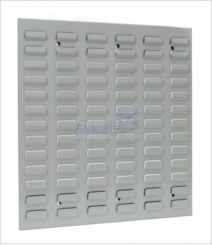 Schlitzplatte senkrecht 456 x 493 mm Grau Werkzeugwand Werkstattwand - ADB