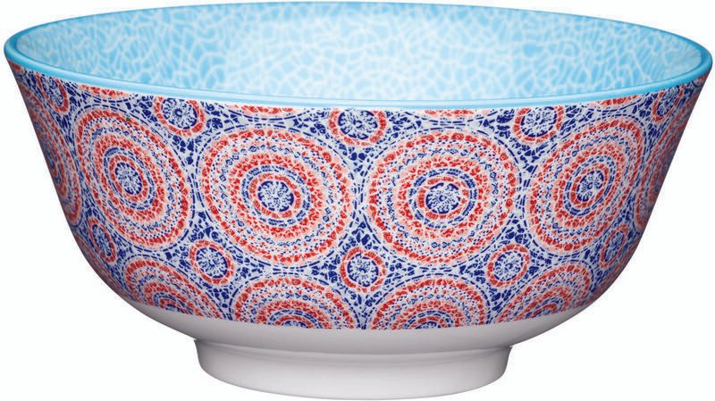 Kitchen Craft - Mosaik Schale aus emailliertem Steingut, Multicolour, 15,5x7,5cm, 15,5x7,5cm