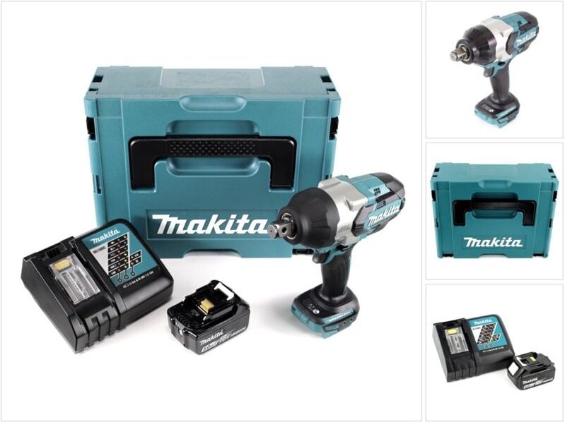 Dtw 1001 RT1J Akku Schlagschrauber 18V 3/4' 1050Nm Brushless + 1x Akku 5,0Ah + Ladegerät + Makpac - Makita