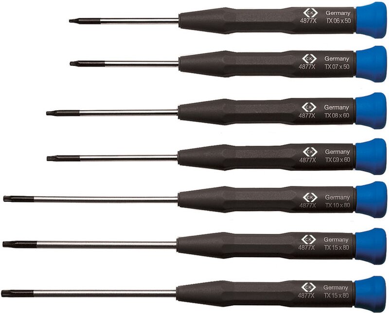 C.k Magma - c.k Elektronik- u. Feinmechanik Schraubendreher-Set 7teilig Innen-Sechsrund (tx)