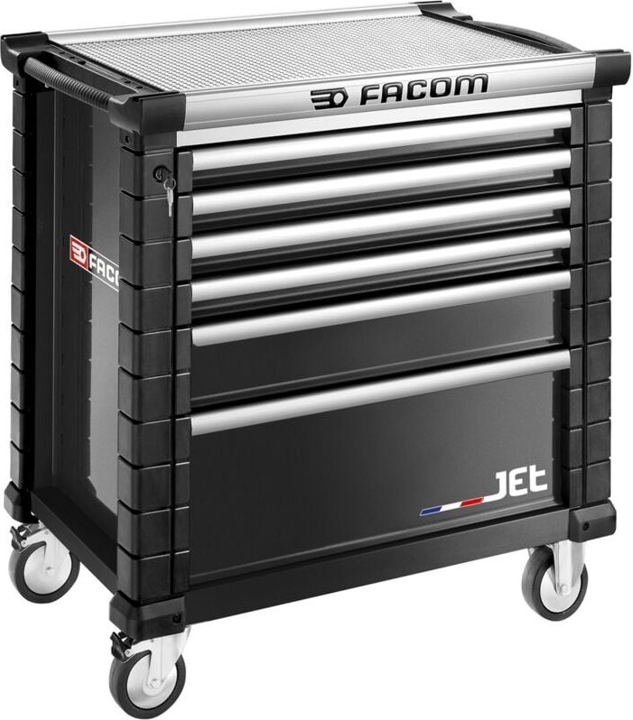 FACOM Werkstattwagen JET, 6 Schubfächer 4 Module, schwarz