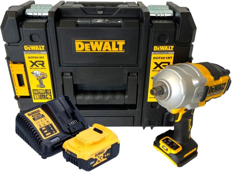 Dcf 961 P1T Akku Schlagschrauber 18 v 1632 Nm 1/2' Brushless + 1x Akku 5,0 Ah + Ladegerät + tstak - Dewalt