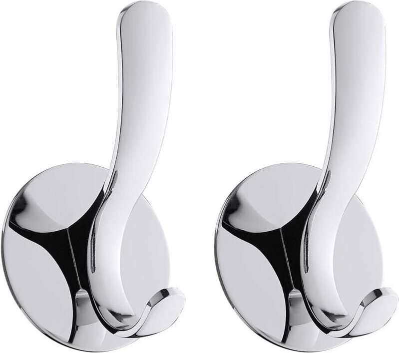 Linghhang - 2PCS Handtuch Haken Robe Edelstahl Kein Bohren Bad Küche Poliert Oberfläche