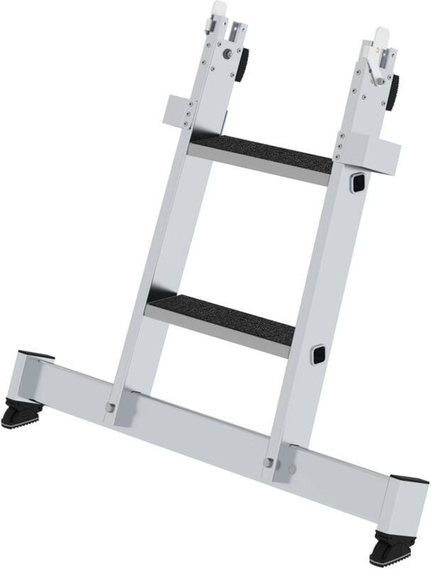 Günzburger Steigtechnik - Stufen-Glasreinigerleiter Unterteil mit nivello-Traverse und clip-step R13 2 Stufen - 012014
