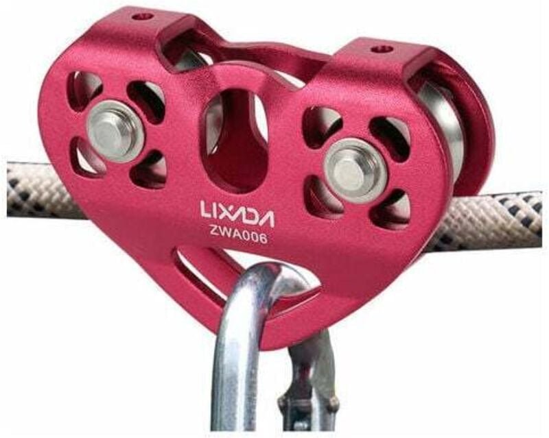 Zip Line-Erweiterung Herzförmige Doppelrolle (Rot)