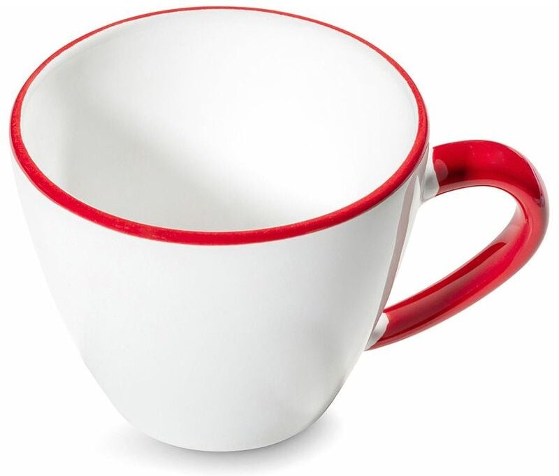 Gmundner Keramik - Rubinroter Rand, Cappuccino Tasse (0,16L)