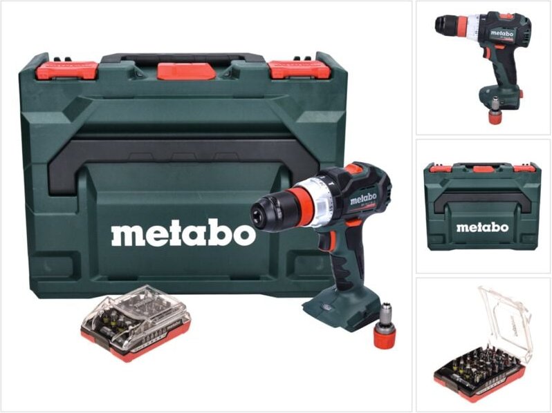 Metabo - bs 18 lt bl q Akku Bohrschrauber 18 v 75 Nm Brushless + Bit Set 32 tlg. + x - ohne Akku, ohne Ladegerät