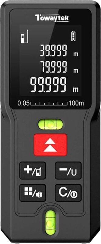 Laser-Entfernungsmesser, 100 m langes digitales Maßband für Raumaufteilung, Heimwerker-, Bau- und Innenprojekte