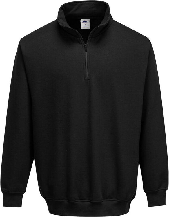 Sweatshirt mit Reißverschlusskragen Sorrento Schwarz S