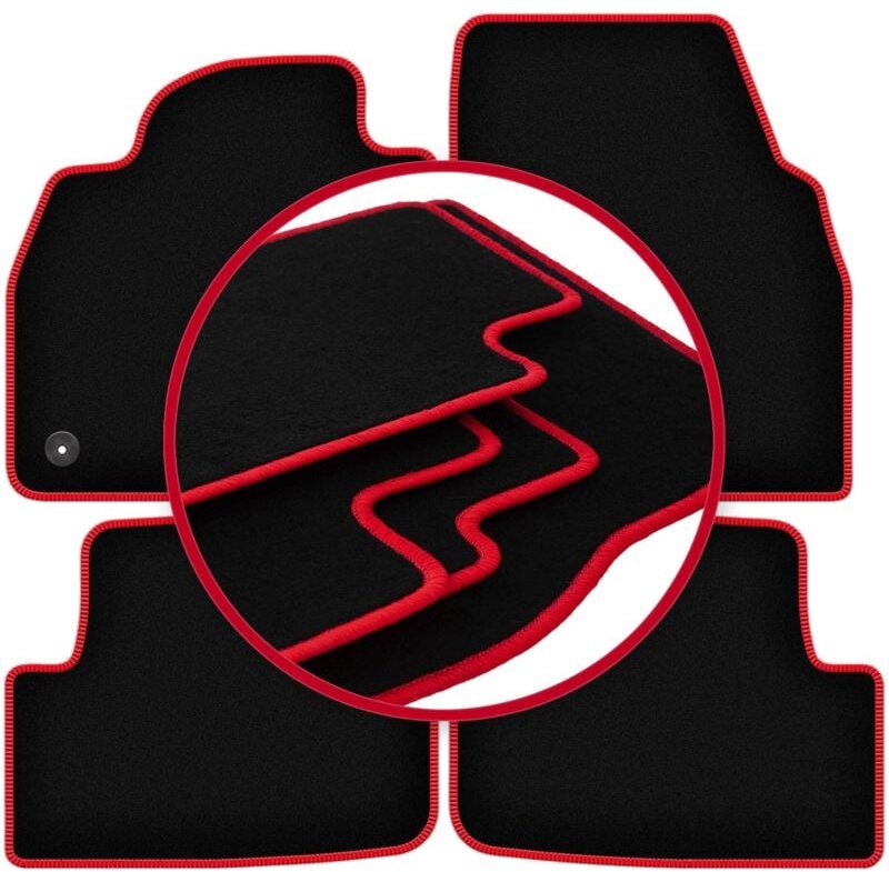 CARLUX-RED Autofußmatten für: Seat Ibiza V Fließheck (2017-)