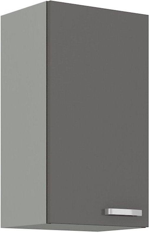 Küchen Preisbombe - Küchen Hängeschrank 40 Hochglanz Grau Küchenzeile Küchenblock Küche Grey Bianca