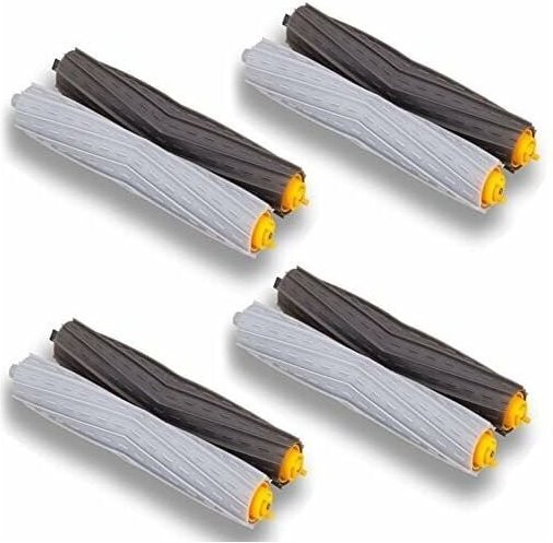 Gummibürsten-Set für Roboterstaubsauger der iRobot 800- und 900-Serie, Ersatzwalzenbürste für Roomba 850 860 861 866 870...