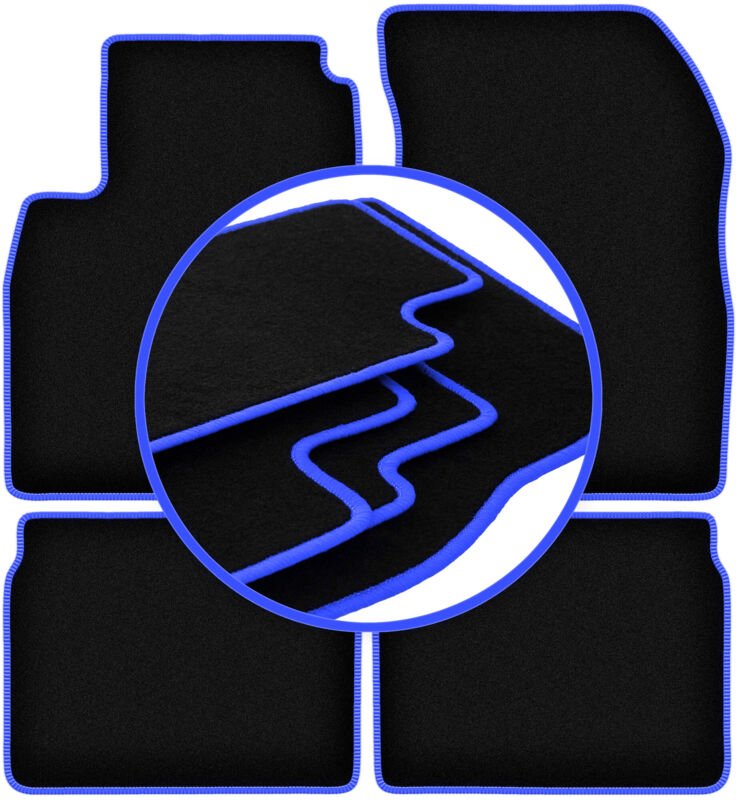 CARLUX-BLUE Autofußmatten für: Nissan Micra K13 Fließheck (2010-2016)