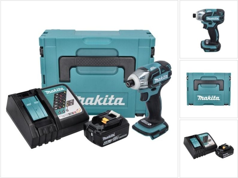 Makita DTS 141 RG1J Akku Impulsschrauber 18 V 40 Nm 1/4" Brushless + 1x Akku 6,0 Ah + Ladegerät + Makpac