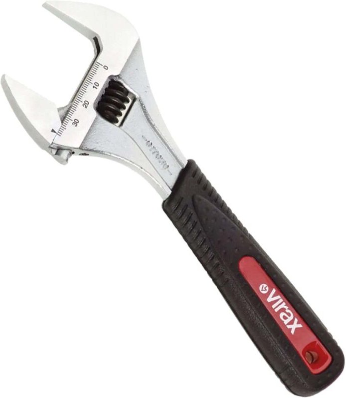 Rollgabelschlüssel extra breite Öffnung mit feinen Backen VIRAX 175 mm - 017047