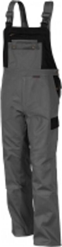 Qualitex Latzhose Image 106 grau/schwarz