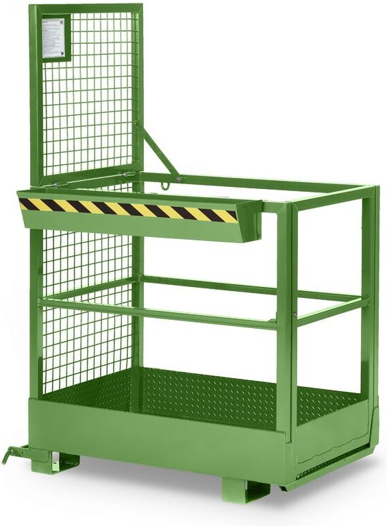 RR Industrietechnik Arbeitskorb Typ RAK-SLIM 800x800x1910mm RAL6011 Resedagrün