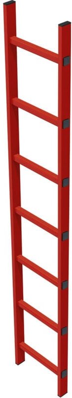Zarges Schachtleiter 400mm lichte Breite GFK, 8 Sprossen