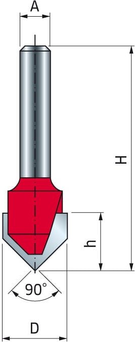 V-Nut-Bohrer Freud 9,5 H10/44,5 Q8 Z2 - F03FR01620 -20-10208P