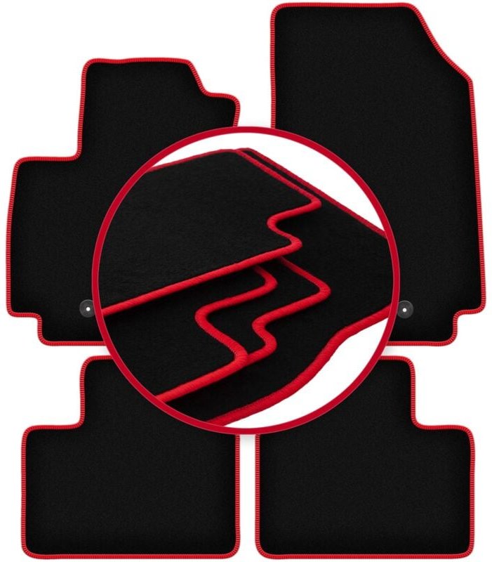 CARLUX-RED Autofußmatten für: Renault Arkana Crossover (2021-)