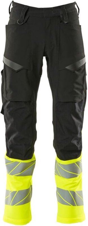 Thumbnail - Hose mit Knietaschen 19879-711-0917 Gr. 76C49 schwarz/hi-vis gelb - Mascot