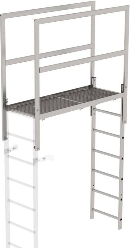 Günzburger Steigtechnik - Attika-Überstieg Edelstahl Länge 1.600 mm - 064185