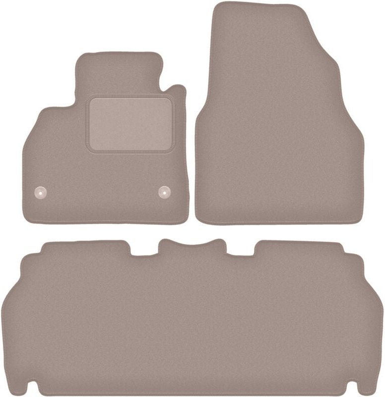 Beige Veloursmatten für: Renault Kangoo Express Kombivan (2021-)