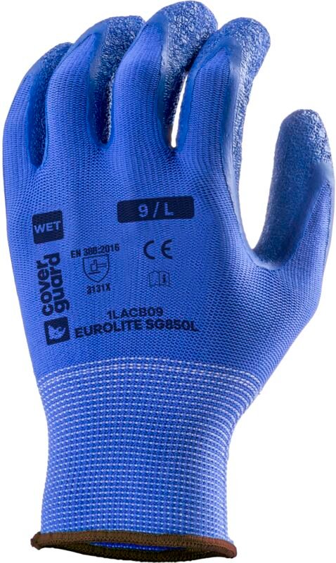 Thumbnail - Packung mit 10 Paar Arbeitshandschuhe SIMPLY PRO SG850L Latex-Handfläche Größe 7