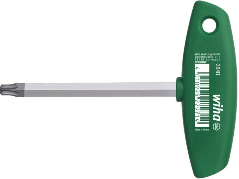 Wiha - Stiftschlüssel mit Quergriff torx® MagicSpring® mattverchromt T20 (27967)