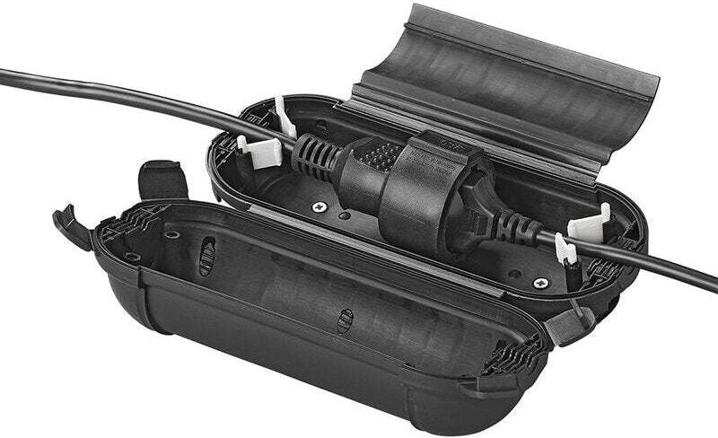 Safe fur schuko stecker und kupplung schwarz