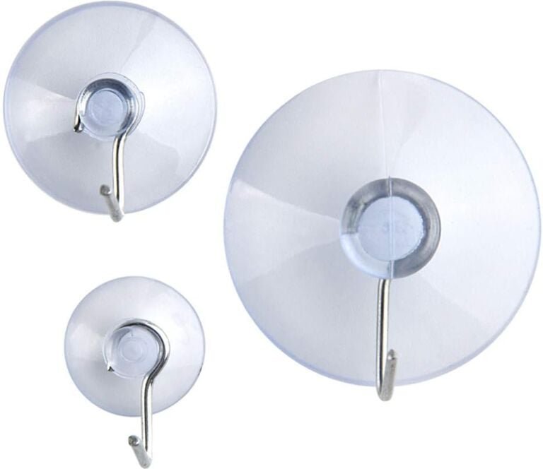 Memkey - 30 Stück Saugnäpfe aus Kunststoff mit Haken, 3 Größen 45 mm, 30 mm, 20 mm in PP-Box (transparent)