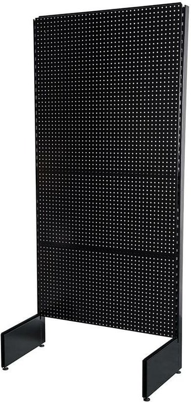 Hakenwandmodul, freistehend, 1 m Schwarz