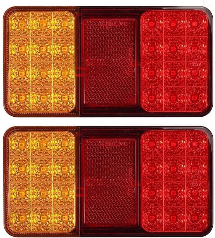 Thumbnail - 2 Stück E-geprüfte LED-Rückleuchten, Parkpositionsanzeige mit 2 x 18 LEDs, wasserdichte LED-Hinterbremslichter, 12 v, un...