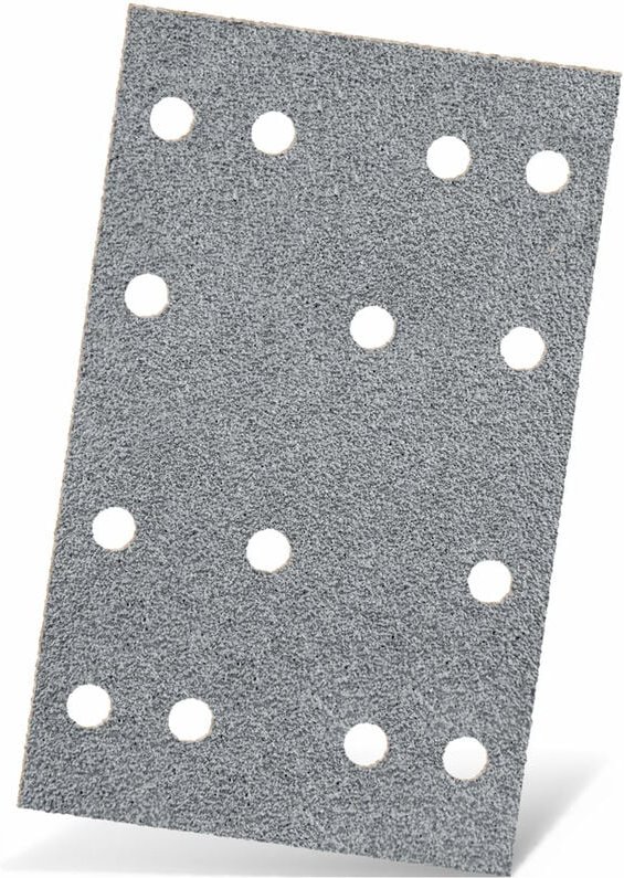 Platinum Klett-Schleifblätter, 133 x 80 mm, 14-Loch, f. Schwingschleifer, Halbedelkorund (50 Stk.) K60 - Menzer