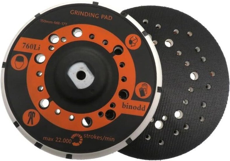 Trägerplatte mit Klettverschluss, 6 Zoll 150 mm Schleifteller, M8-17T Gewinde Elektrischer Exzenterschleifer, Polierer z...