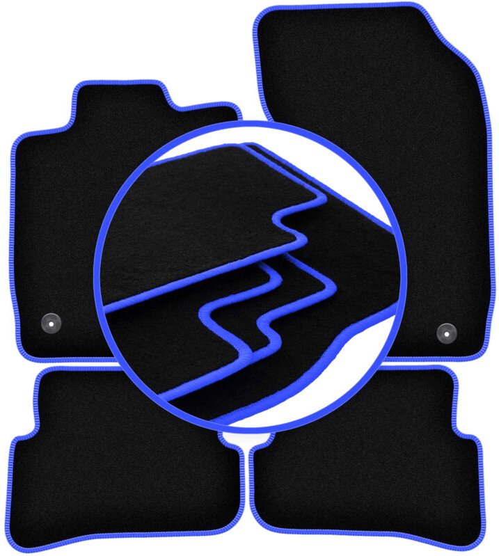 CARLUX-BLUE Autofußmatten für: Audi A1 8X Fließheck (2010-)