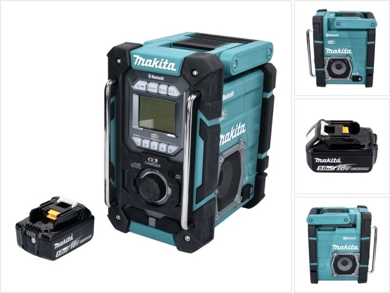 Dmr 301 T1 Akku Baustellenradio 12 v max. - 18 v dab / dab+ / Bluetooth + 1x Akku 5,0 Ah - ohne Ladegerät - Makita