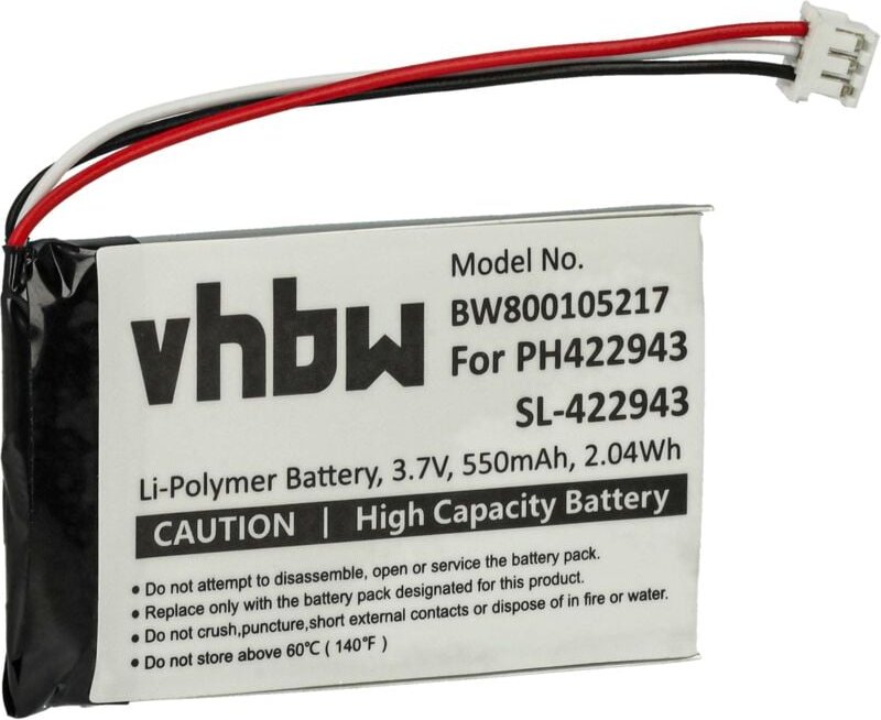 Vhbw - Akku kompatibel mit Philips S9A, S9A/34, S9A/38, S9H schnurlos Festnetz Telefon (550 mAh, 3,7 v, Li-Ion)
