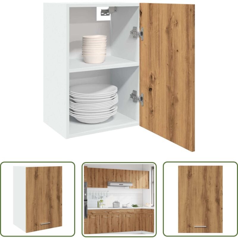 The Living Store - vidaXL Hängeschrank Artisan-Eiche 40x31x60 cm Holzwerkstoff