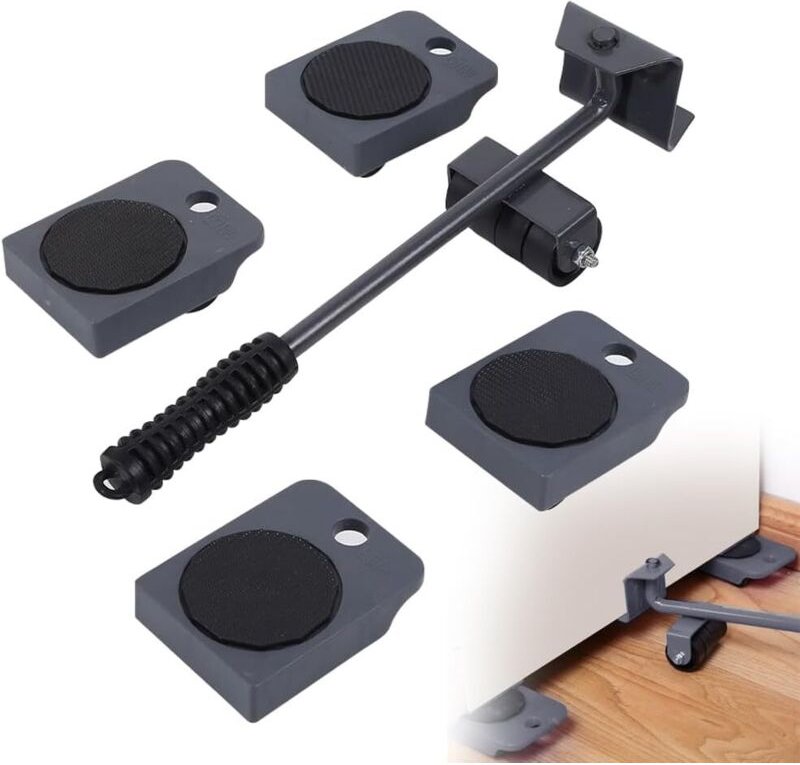 Hochleistungs-Möbelheber mit 4er-Pack beweglichen Pads, 360° drehbares bewegliches Radset für Sofas, Couches und Kühlsch...