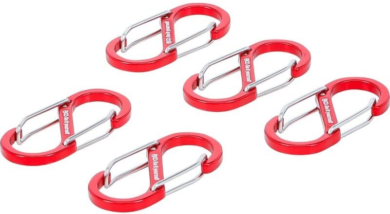 Karabinerhaken-Sortiment mit Doppelöffnung Aluminium 5-tlg.