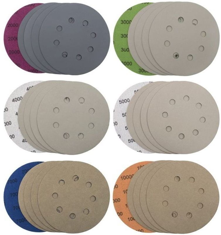 30 Stück 125 mm Schleifscheiben 8 Löcher Schleifscheiben Nass-Trocken-Schleifpapier Exzenterschleifer-Pads Schleifpapier...