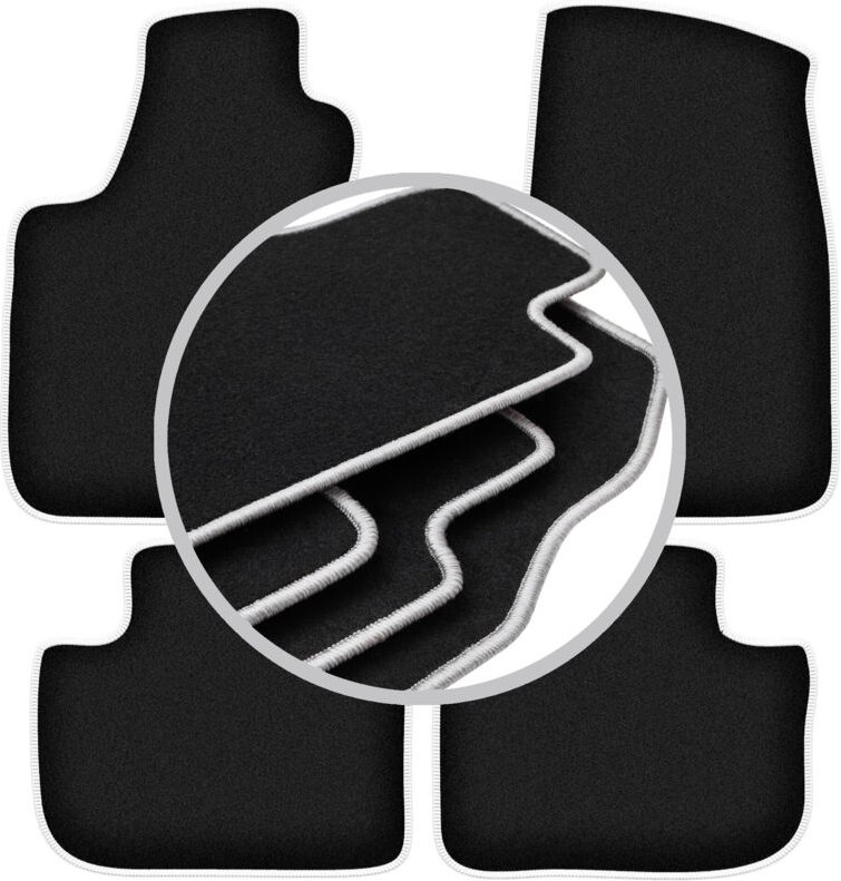 CARLUX-SILVER Autofußmatten für: Chrysler 300C Limousine, Kombi, Touring (2004-2010)